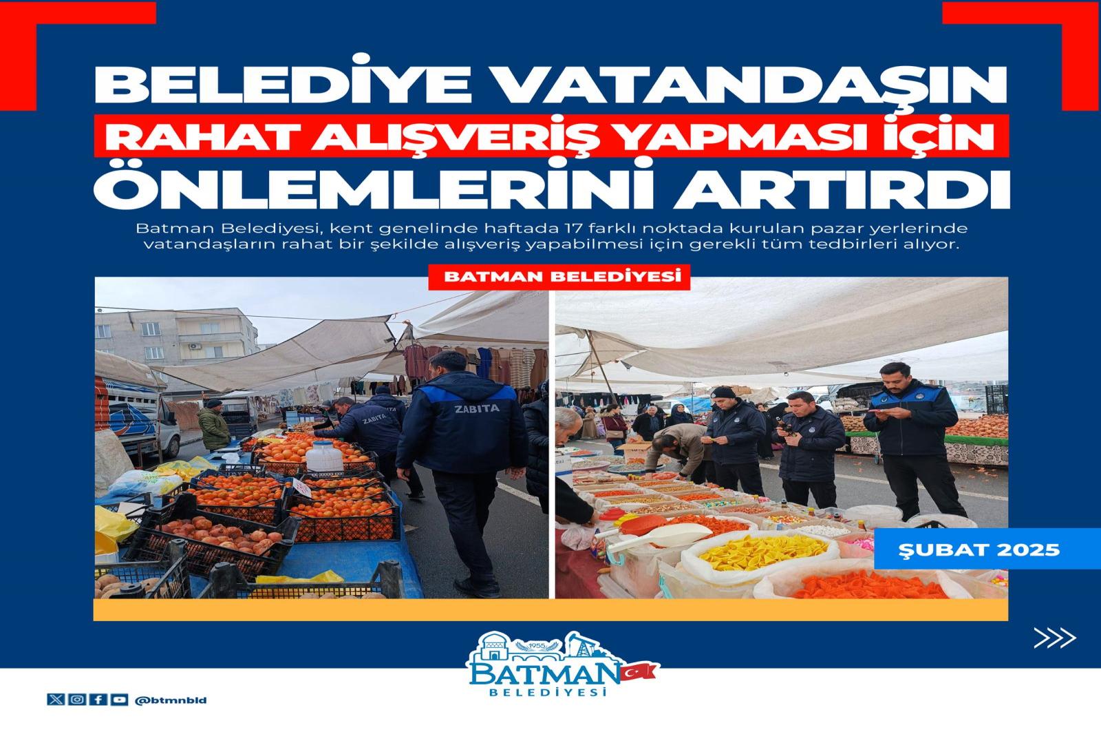 BELEDİYE VATANDAŞIN RAHAT ALIŞVERİŞ YAPMASI İÇİN ÖNLEMLERİNİ ARTIRDI