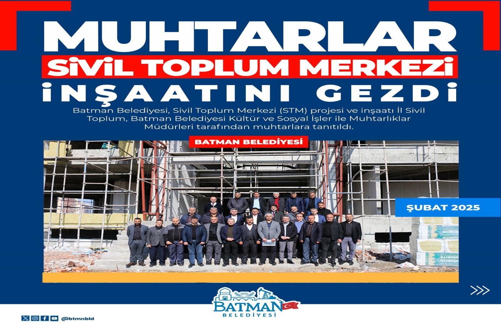 Muhtarlar Sivil Toplum Merkezi İnşaatını Gezdi