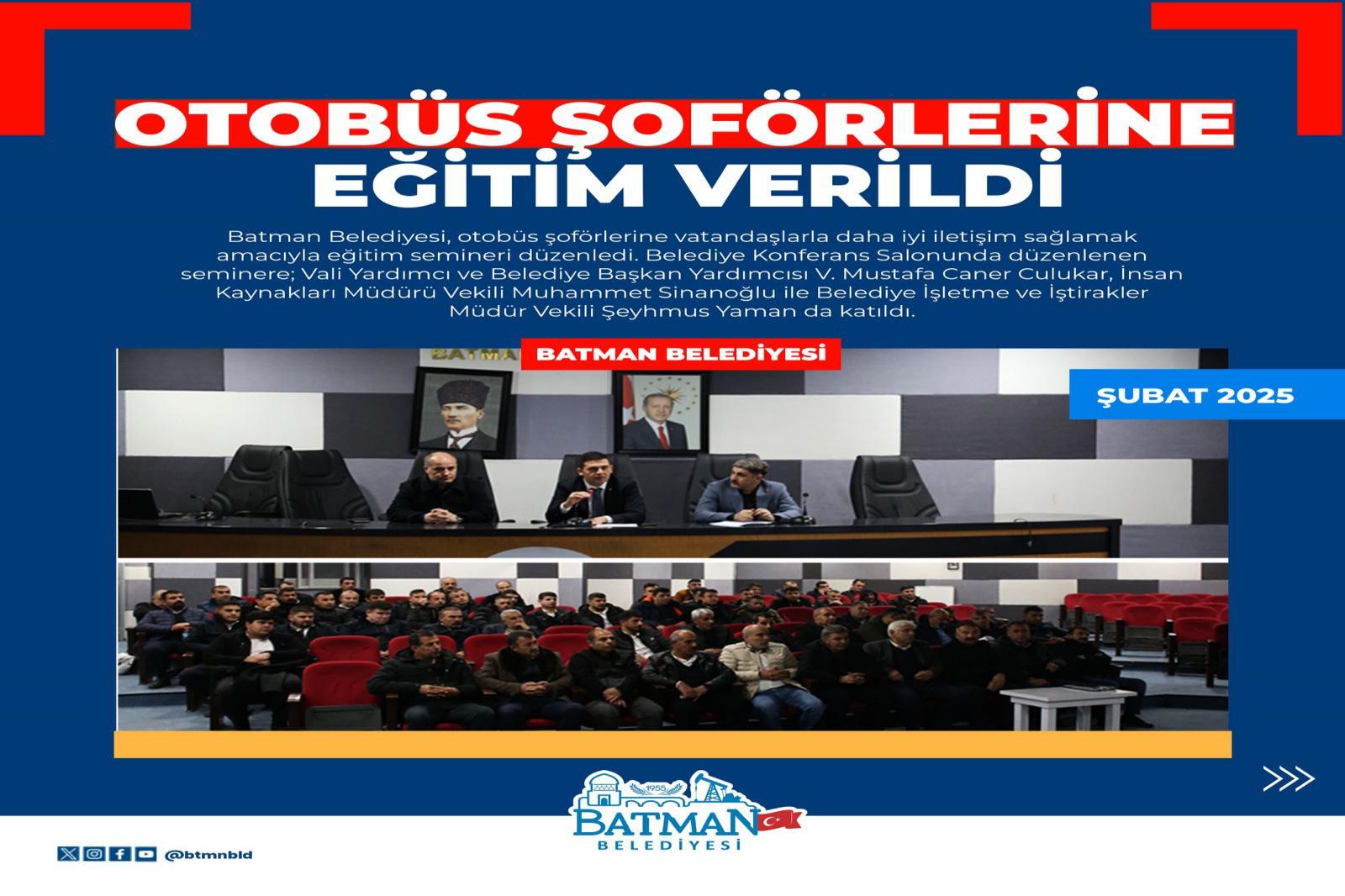 OTOBÜS ŞOFÖRLERİNE EĞİTİM VERİLDİ