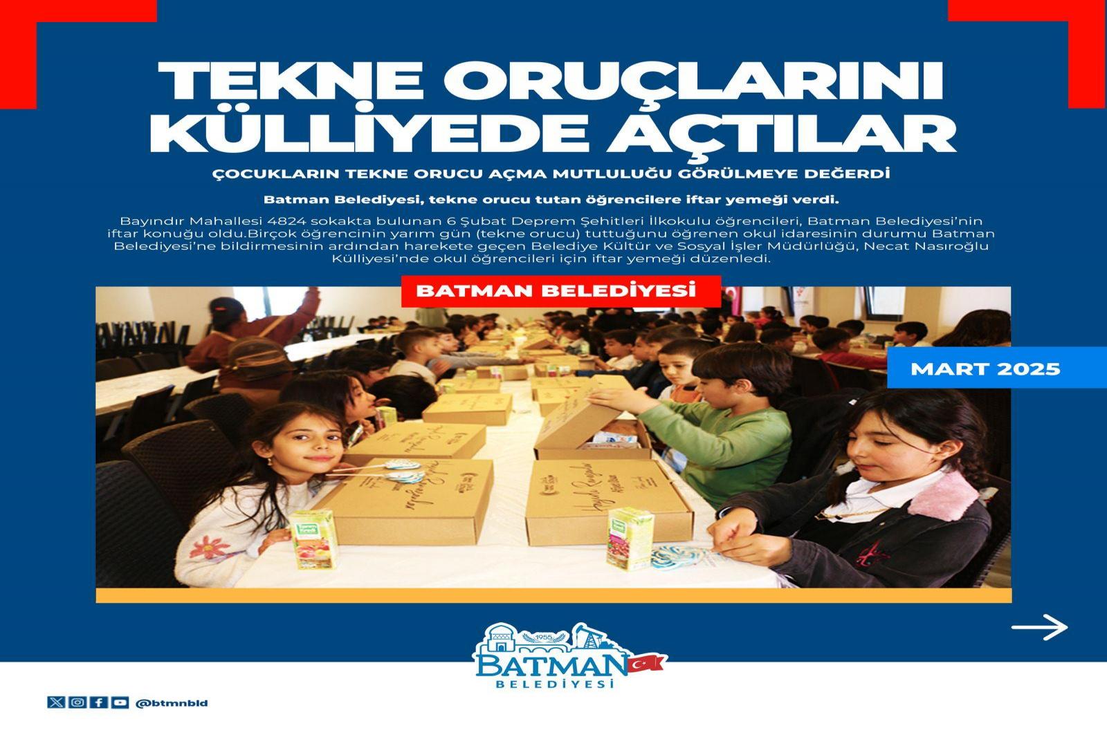 TEKNE ORUÇLARINI KÜLLİYEDE AÇTILAR