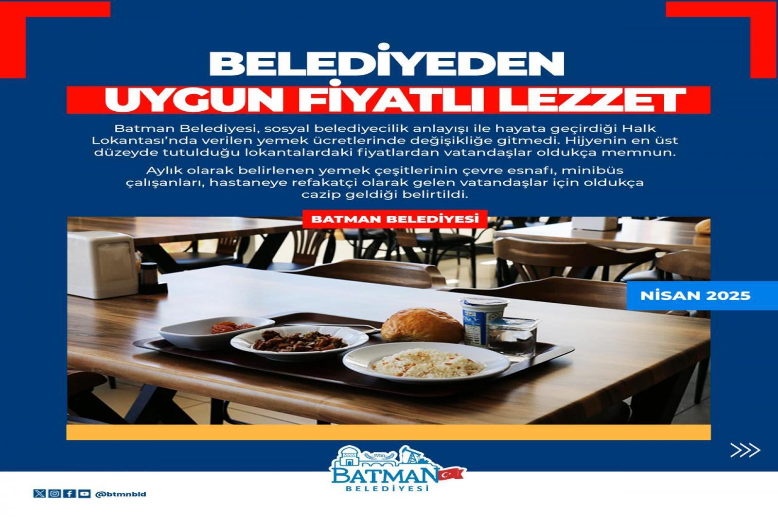 BELEDİYEDEN UYGUN FİYATLI LEZZET