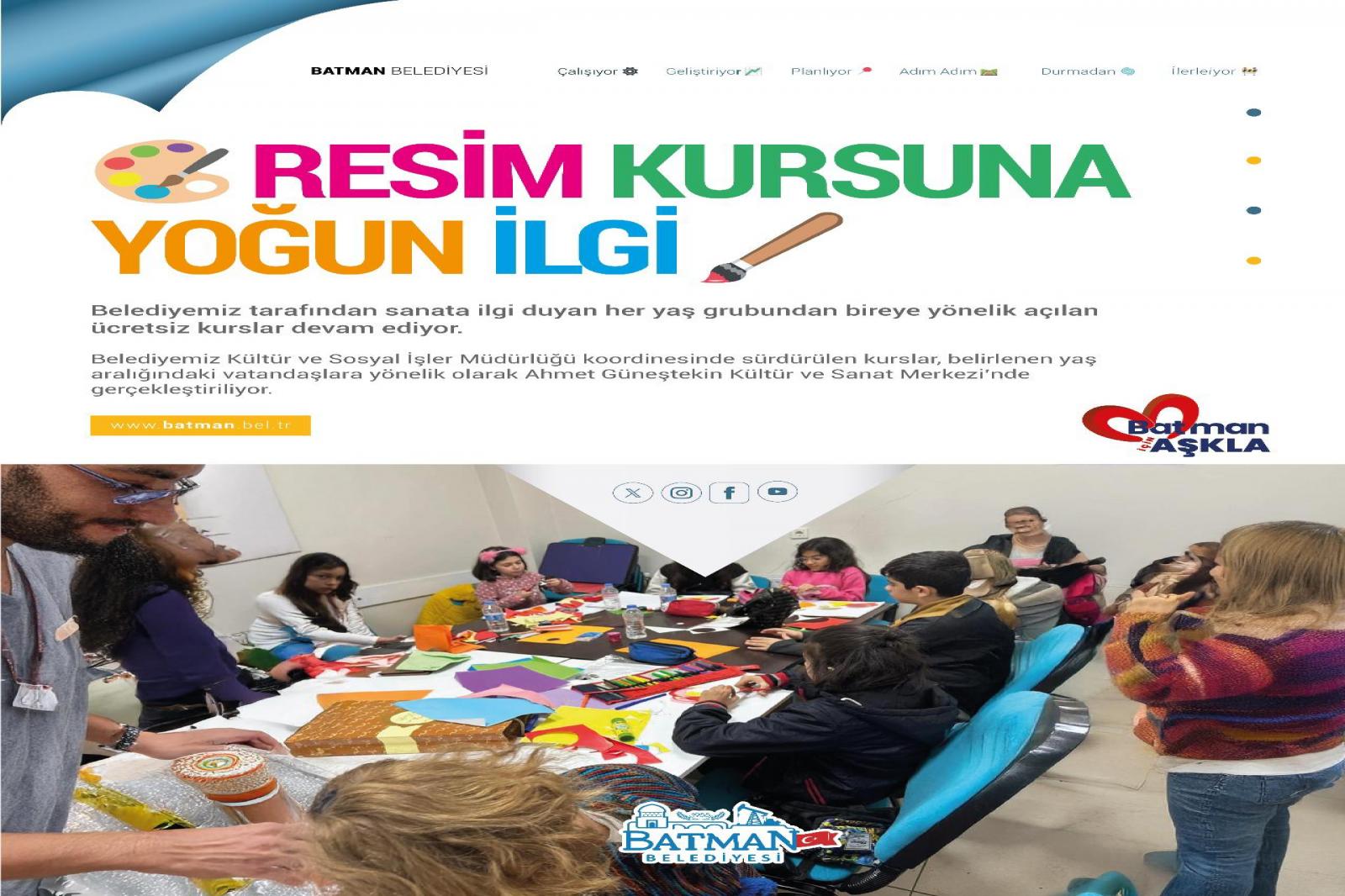  RESİM KURSUNA YOĞUN İLGİ