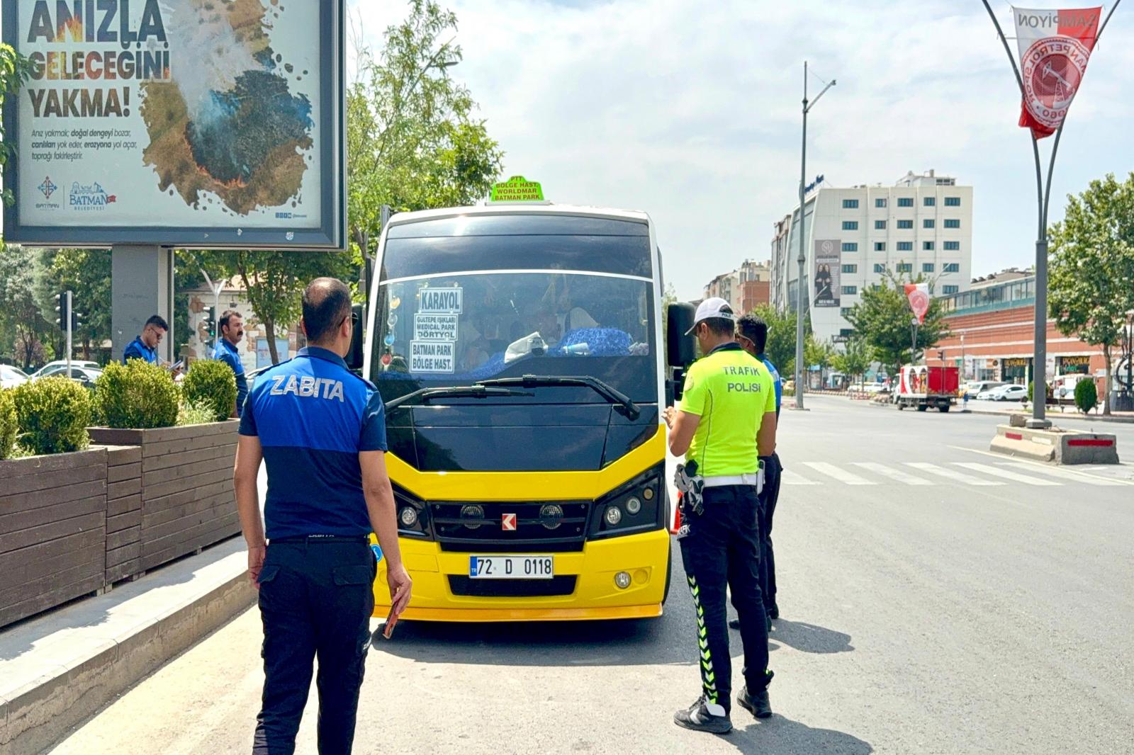 BATMAN BELEDİYESİ TOPLU TAŞIMA ARAÇLARINI DENETLEDİ