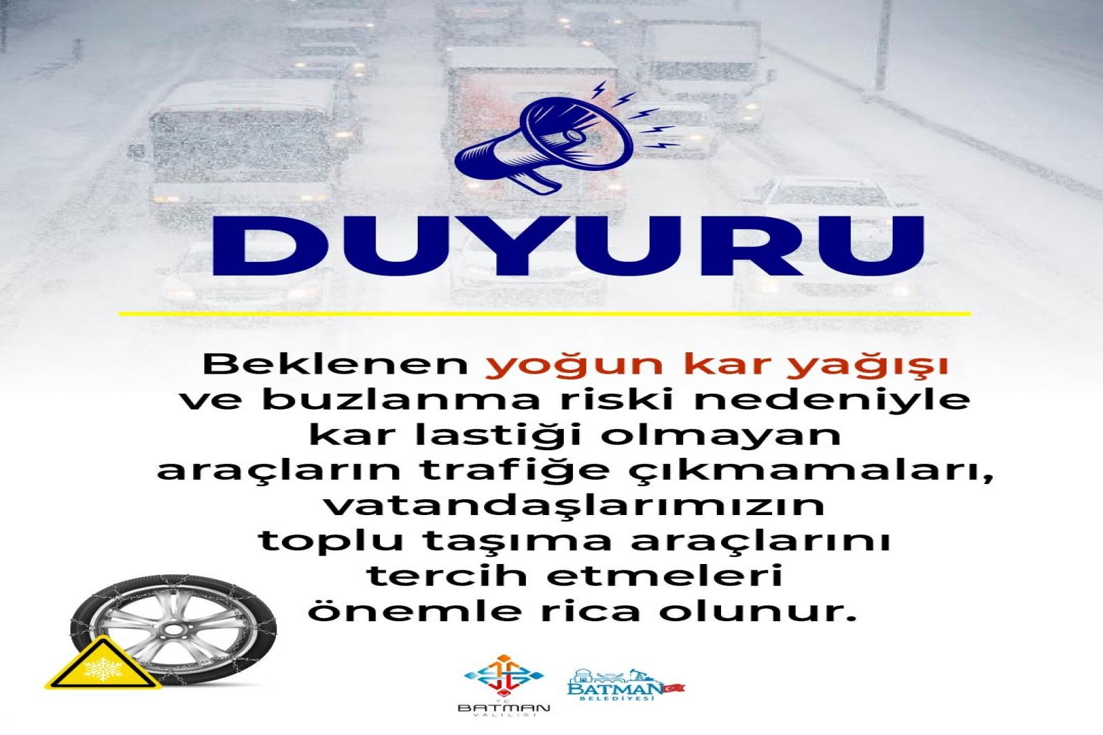 LÜTFEN, TOPLU TAŞIMA ARAÇLARINI TERCİH EDİN!