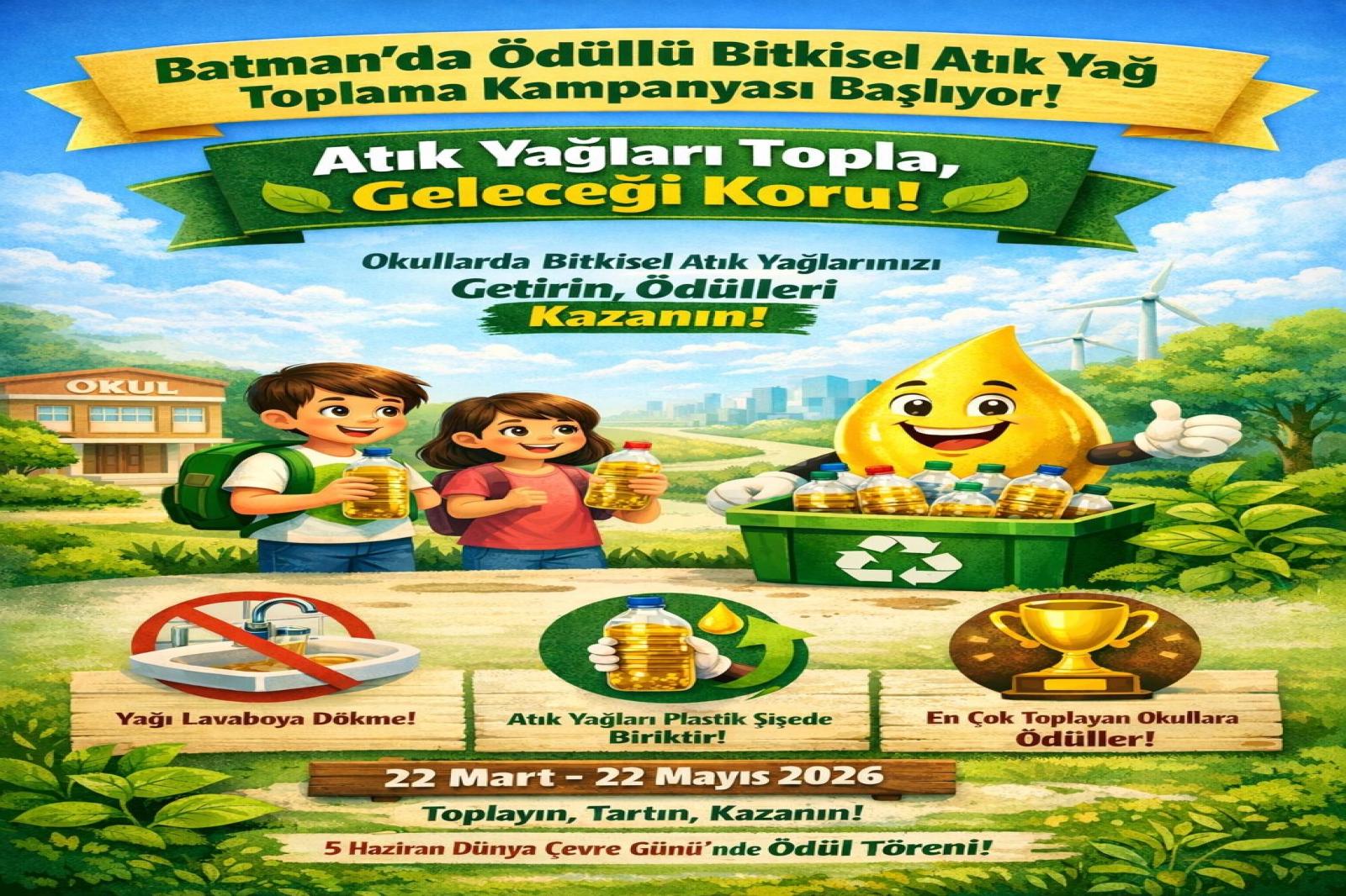 50 KG ÜZERİ ATIK YAĞ GETİR, ÖDÜLÜ KAP!